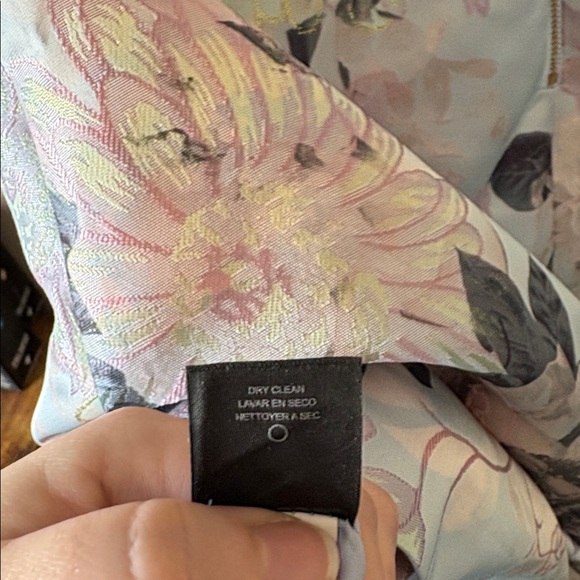 Tahari ASL Pastel Watercolor Floral Brocade A-Line Fit & Flare Dress Size 6 - Picture 10 of 10